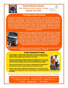 Prayer Letter - Oct 2012