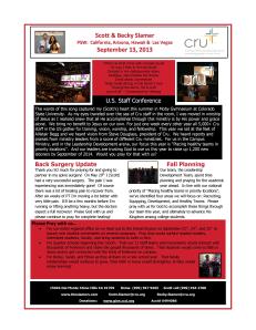 Prayer Letter September 2013