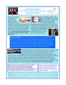 Prayer Letter January 2014