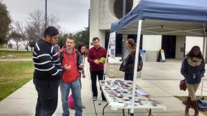 Scott sharing the gospel with David at CSU Bakersfield