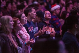 Students worshipping at Winter Conference!
